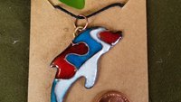 Handmade Dolphin Cloisonne Enameled Pendant - "Libertas"