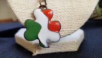 Handmade Shamrock Cloisonne Enameled Pendants - "Luck of the Irish"