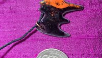 Handmade Bat Enameled Copper Pendant, Halloween, Day of the Dead- "Split Intentions"