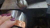 Hand-Hammered Simple Rustic Minimalist Copper Cuff Bracelet, 1/8th-1" width